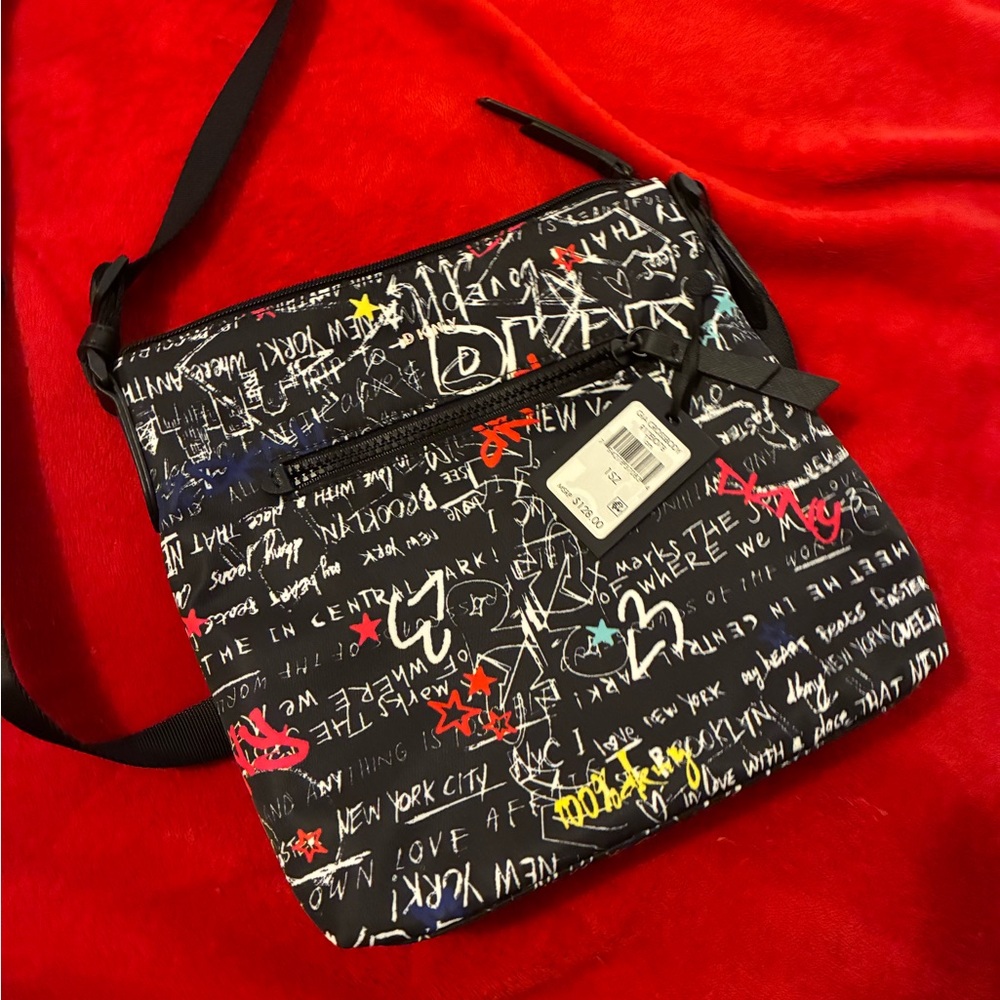 DKNY Crossbody bag with Graffiti Graphics NWT